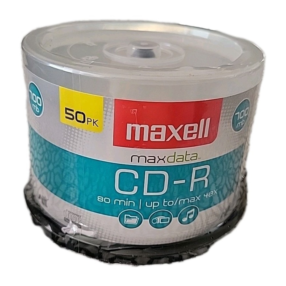 MAXELL MaxData CD-R ‎ Music 80min/48x Recordable Discs Brand New Sealed